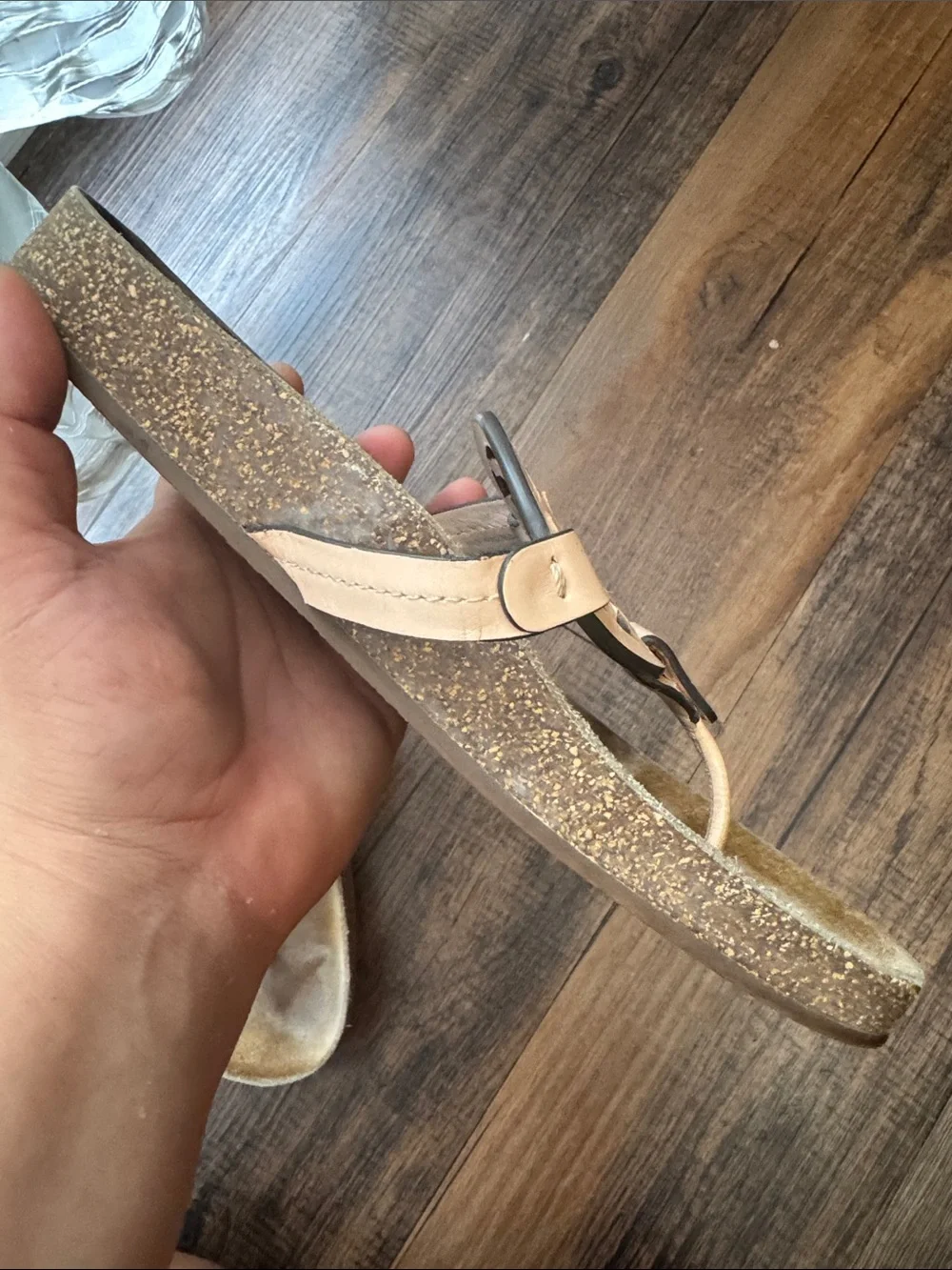 Tory Burch Pale Pink Leather Logo Thong Sandals